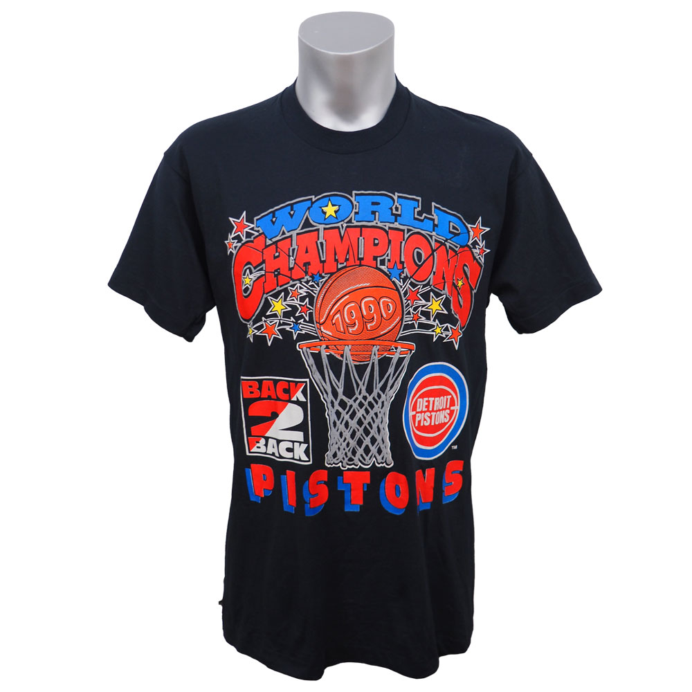 【楽天市場】NBA Tシャツ ピストンズ 1990年度 ファイナル二連覇記念 Champion ブラック レアアイテム【OCSL】：映画