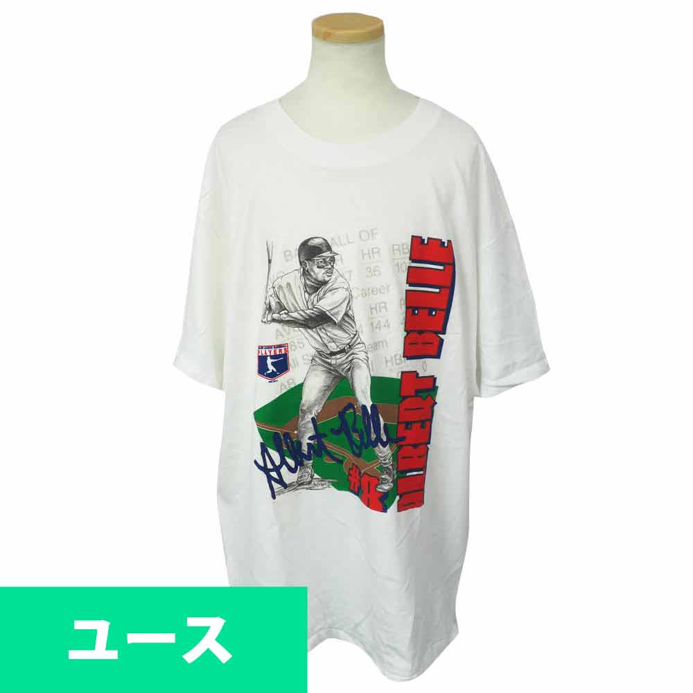 MLB インディアンス アルバート・ベル 1995 ユース Tシャツ Hanes ホワイト レアアイテム【OCSL】|映画エンタメショップ SELECTION