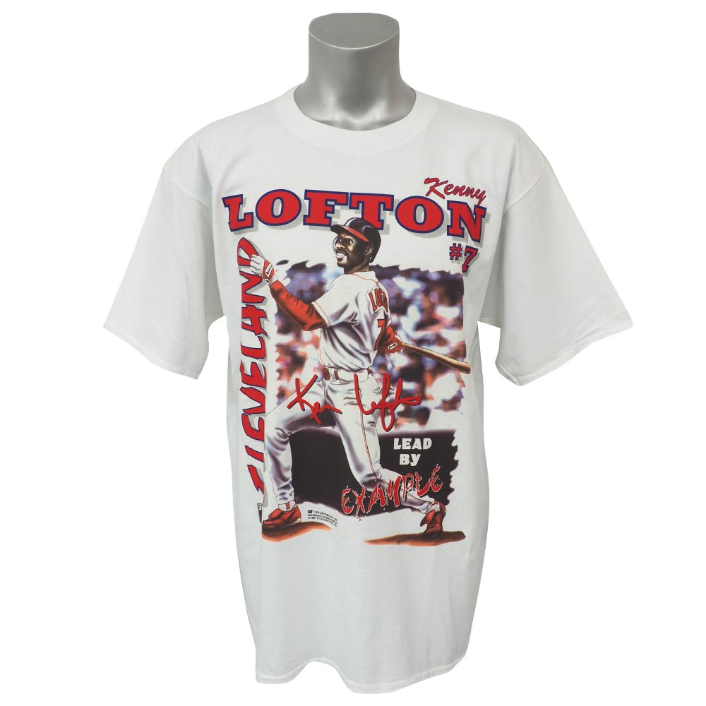 MLB インディアンス ケニー・ロフトン 1996 Tシャツ Gildan ホワイト レアアイテム【OCSL】｜映画エンタメショップ SELECTION