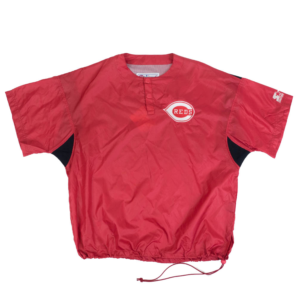 シンシナティ・レッズ ジャケット MLB STARTER レッド Diamond Collection Cage Jacket メンズ 半袖 プルオーバー ジャケット 2212msg｜映画エンタメショップ SELECTION