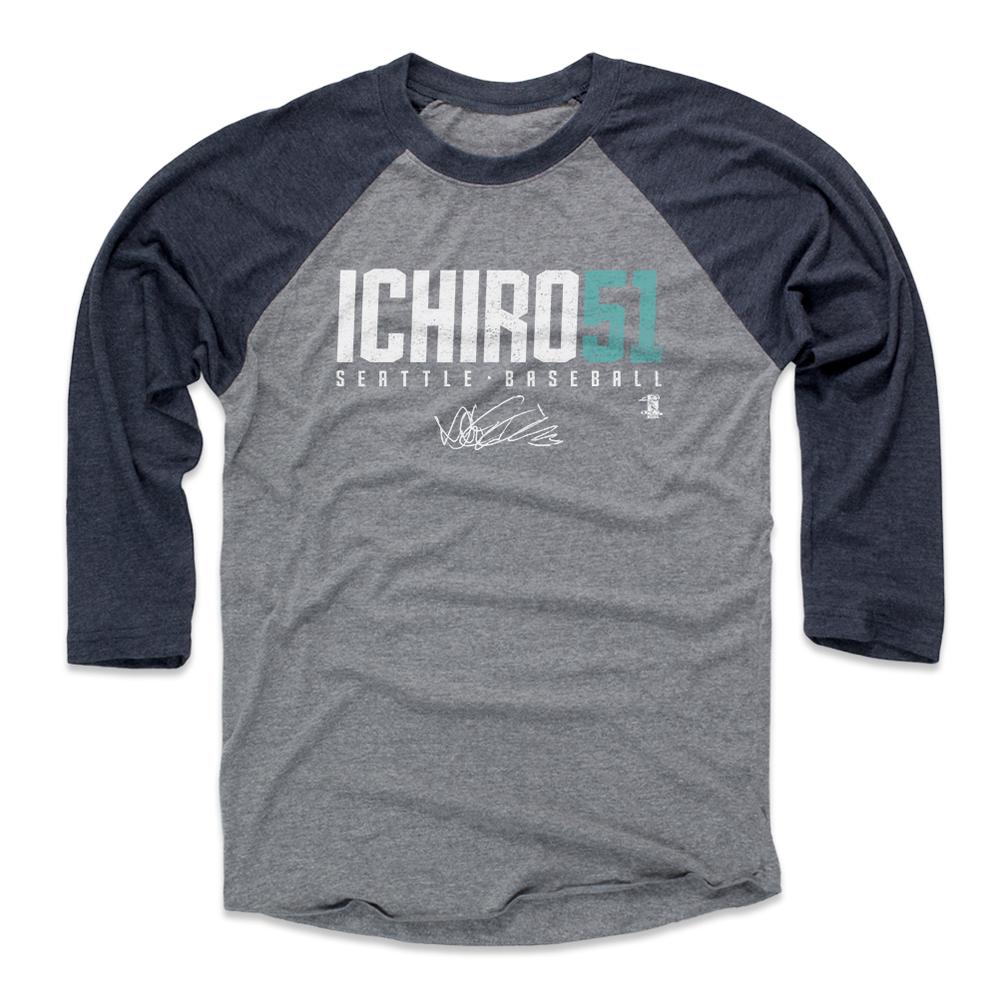 代引き不可 Mlb選手のグラフィックがインパクト大 1112lv Ocsl ネイビー 500level ロングスリーブ Cotton Art Player イチロー マリナーズ Tシャツ Mlb 応援グッズ