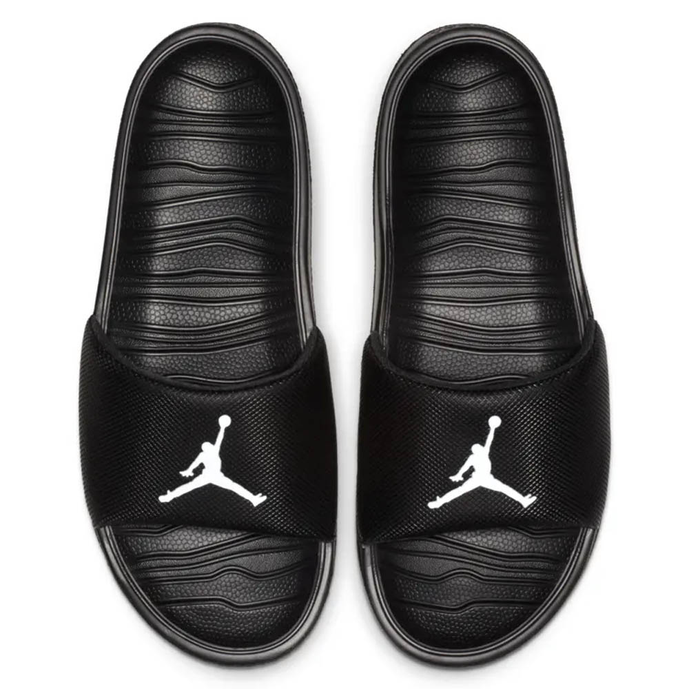 jordan slippers black