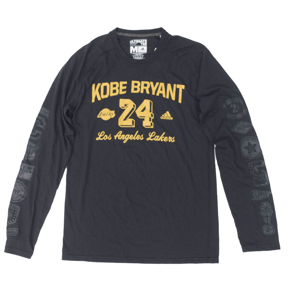 春夏新色 楽天市場 Nba コービー ブライアント ロサンゼルス レイカーズ Tシャツ Kobe Milestone Career L S T Shirt アディダス Adidas ブラック Ocsl 映画エンタメショップ Selection 在庫一掃 Interlifeuniversity Com