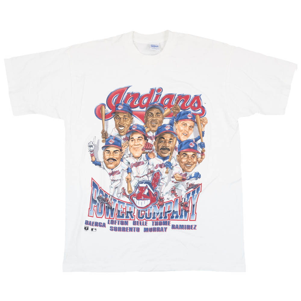 人気提案 Tシャツ カットソー クリーブランド インディアンス Mlb Tシャツ ホワイト Ocsl Salem Ds T Shirt Caricature Company Power Indians Www Casacasada Com