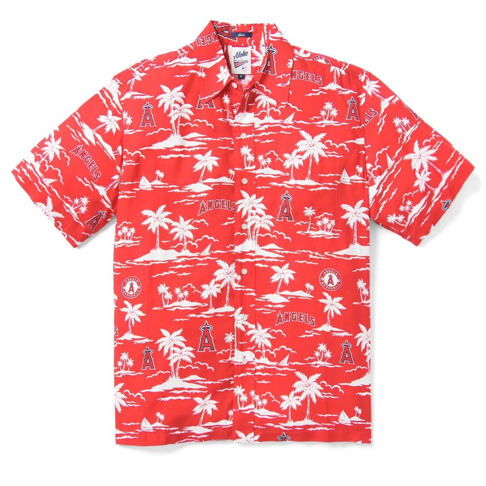 los angeles angels hawaiian shirt