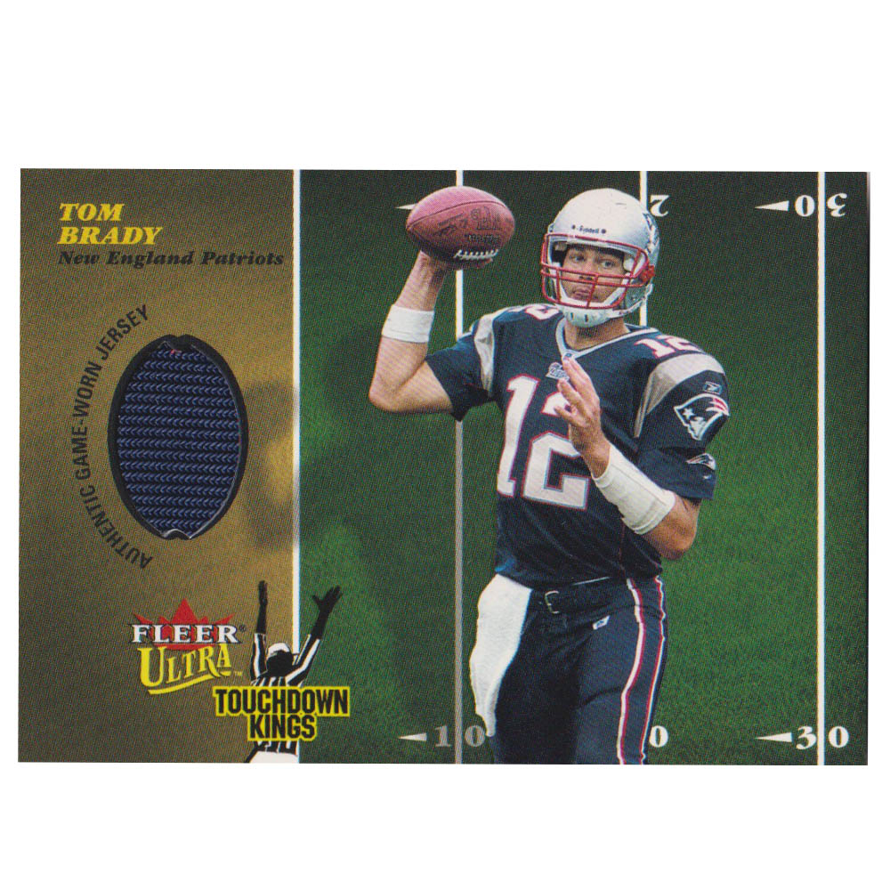 NFL トム・ブレイディ ペイトリオッツ トレーディングカード/スポーツカード 1点物 2003 ジャージ カード Fleer
