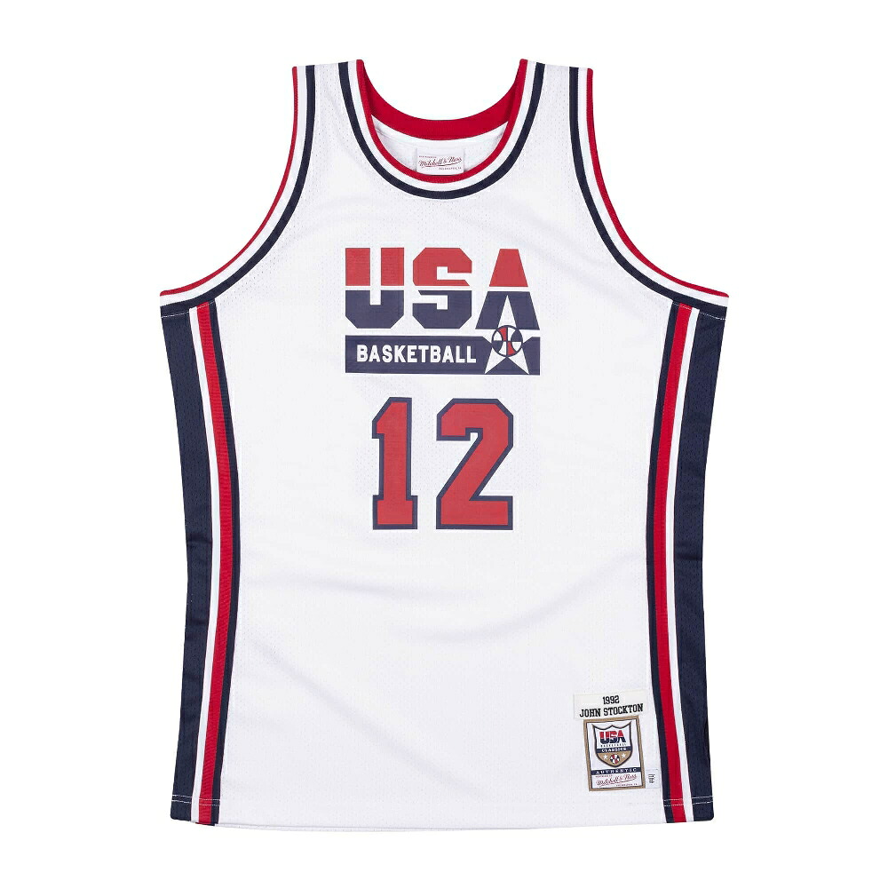 USABB ジョン・ストックトン 1992 アメリカ代表 ユニフォーム/ジャージ オーセンティック USA 1992 ドリームチーム ミッチェル＆ネス