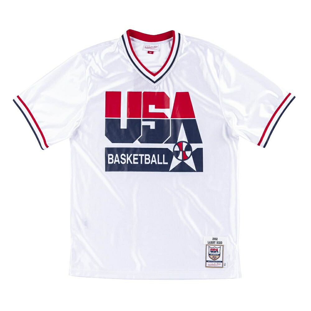 USABB ラリー・バード 1992 アメリカ代表 オーセンティック シューティングシャツ USA 1992 ドリームチーム ミッチェル＆ネス