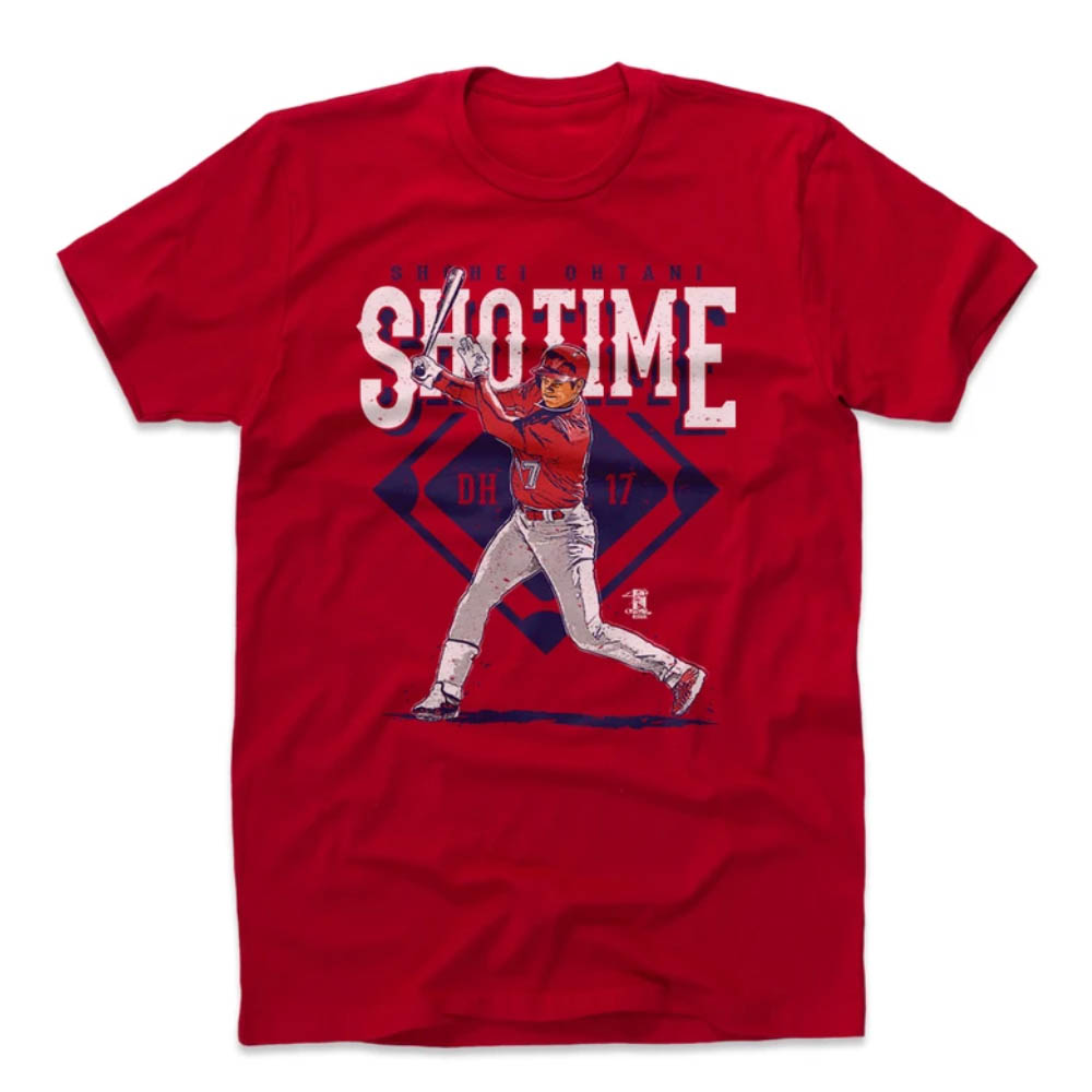 楽天市場 大谷翔平 Tシャツ Mlb エンゼルス ショータイム Showtime 半袖 ロサンゼルス 500level レッド Ocsl 映画エンタメショップ Selection