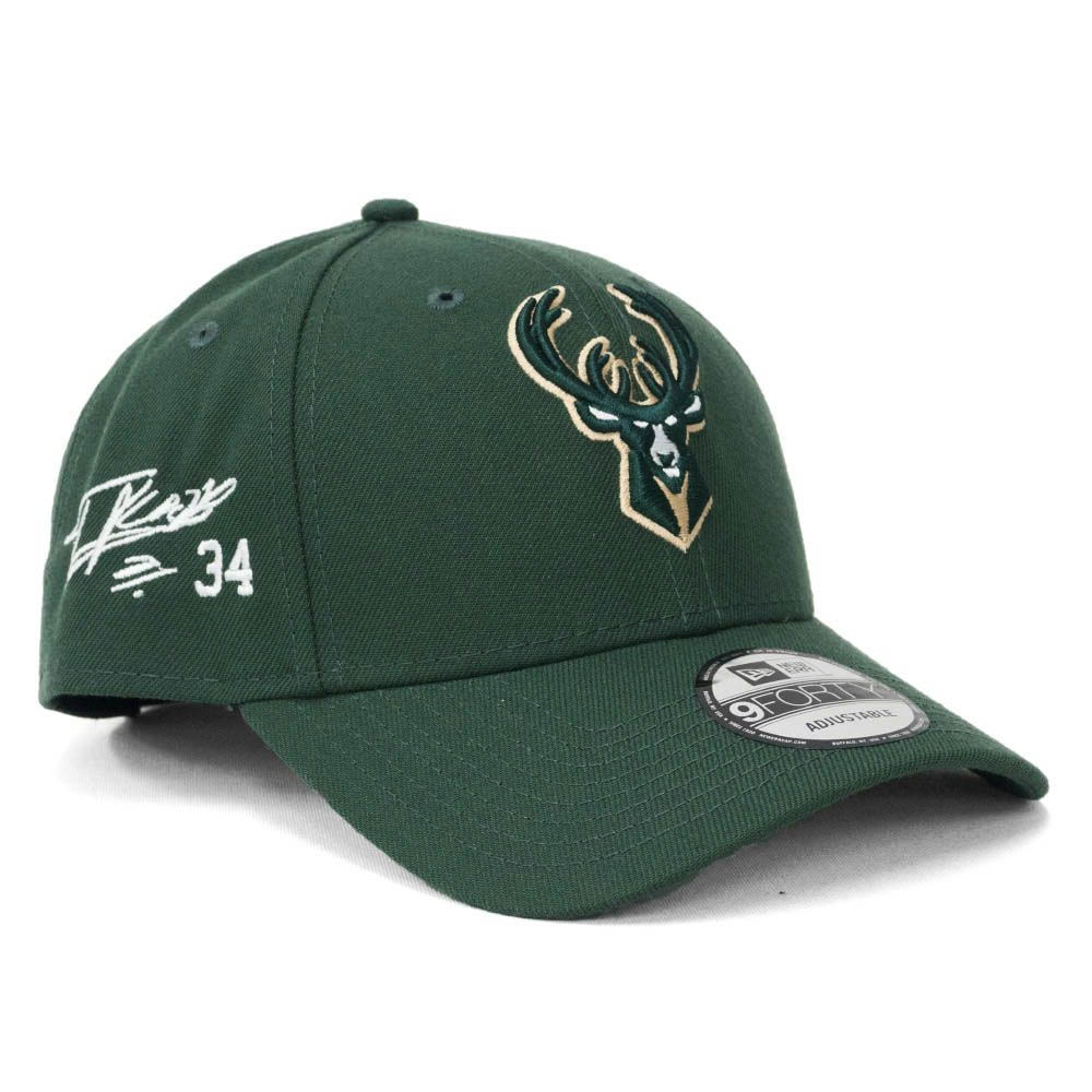 ヤニス アデトクンボ キャップ 帽子 Nba 帽子 ニューエラ New New Era 9forty サイン刺繍 ミルウォーキー バックス Nba グリーン アジャスタブル 映画エンタメショップ Selectionあす楽対応 当店限定 Nbaプレーヤーサイン刺繍キャップ