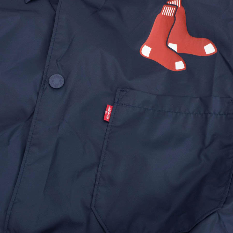 激安ブランド大割引 コーチジャケット スタジャン Levis Mlb コラボ Mlb ジャケット Mlb レッドソックス レッドソックス Selectionあす楽対応 リーバイス アウター 映画エンタメショップ ネイビー リーバイス ジャケット ジャケット メンズ X サイドゴア