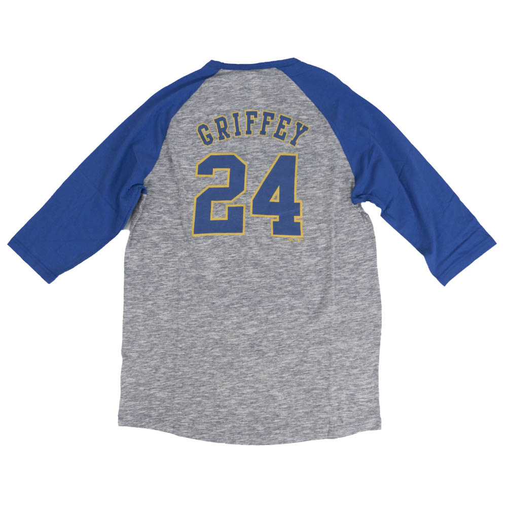 ケン・グリフィー・ジュニア Tシャツ tシャツ ラグラン MLB マリナーズ マジェスティック Majestic グレー ロイヤル メンズ 7分袖