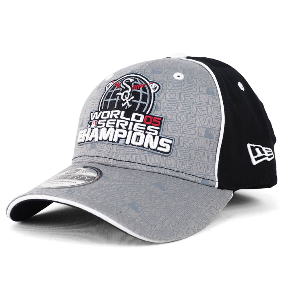 ホワイトソックス キャップ 帽子 MLB ニューエラ New Era 39THIRTY グレー ブラック 2005ワールドシリーズ優勝記念