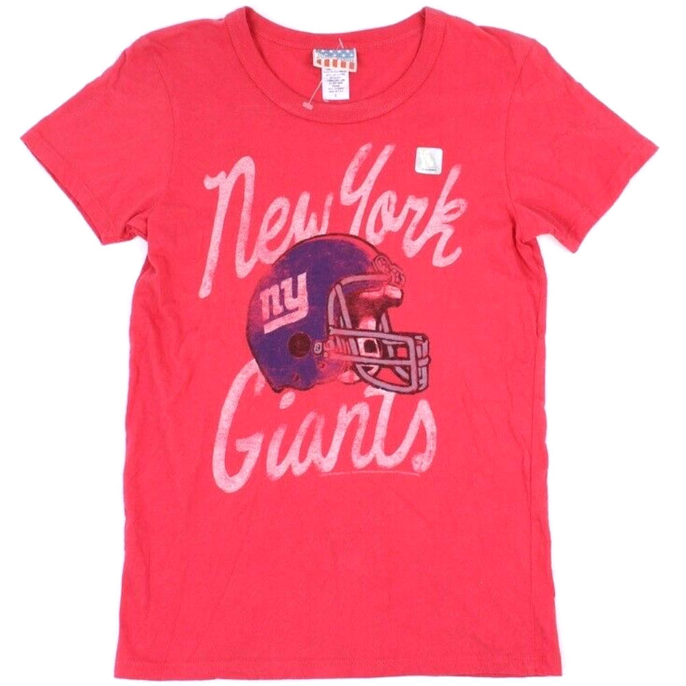 ジャイアンツ Tシャツ NFL レディース Graphic Helmet Script T-Shirt Junk Food レッド