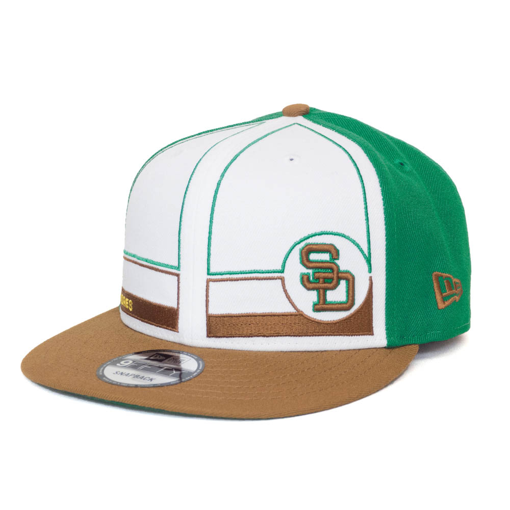 Mlb パドレス キャプテン Topps プレイヤーズ週末キャップ 9fifty Snapback ニュー顎 New Era White Brown Green 鳥打ち帽 ニューエラ X Topps プレイヤーズウィークエンドキャップ Quotigo Com