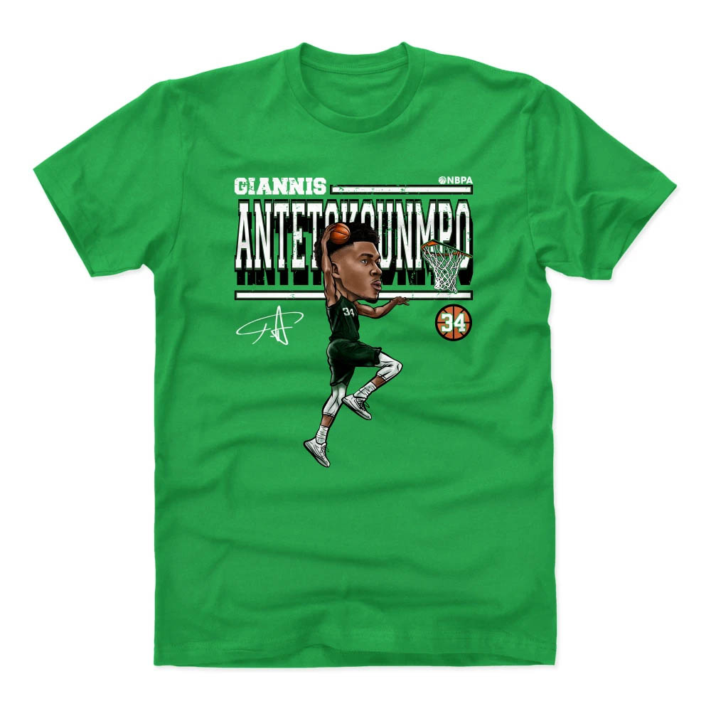 NBA ヤニス・アデトクンボ ミルウォーキー・バックス Tシャツ Cartoon T-Shirts 500Level ケリーグリーン 9,020円
