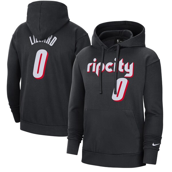 NBA デイミアン・リラード トレイルブレイザーズ パーカー 2021/22 シティーエディション ネーム&ナンバー ナイキ/Nike ブラック