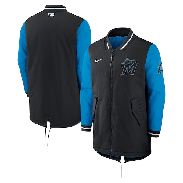 MLB マーリンズ ジャケット 2022 選手着用 オーセンティックコレクション ダグアウト Jacket ナイキ/Nike Black/Neptune Blue