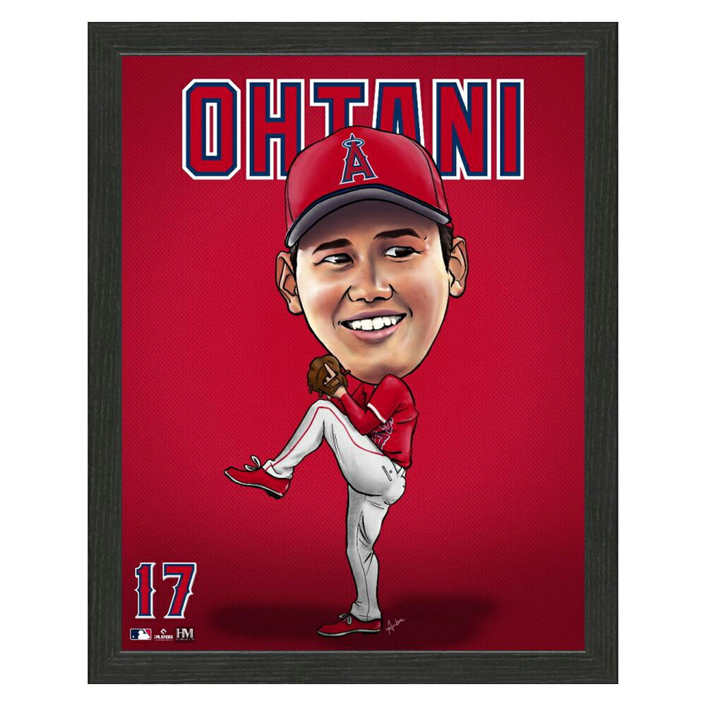 MLB 大谷翔平 エンゼルス グッズ イラスト フレーム カリカチュア The Highland Mint|映画エンタメショップ SELECTION
