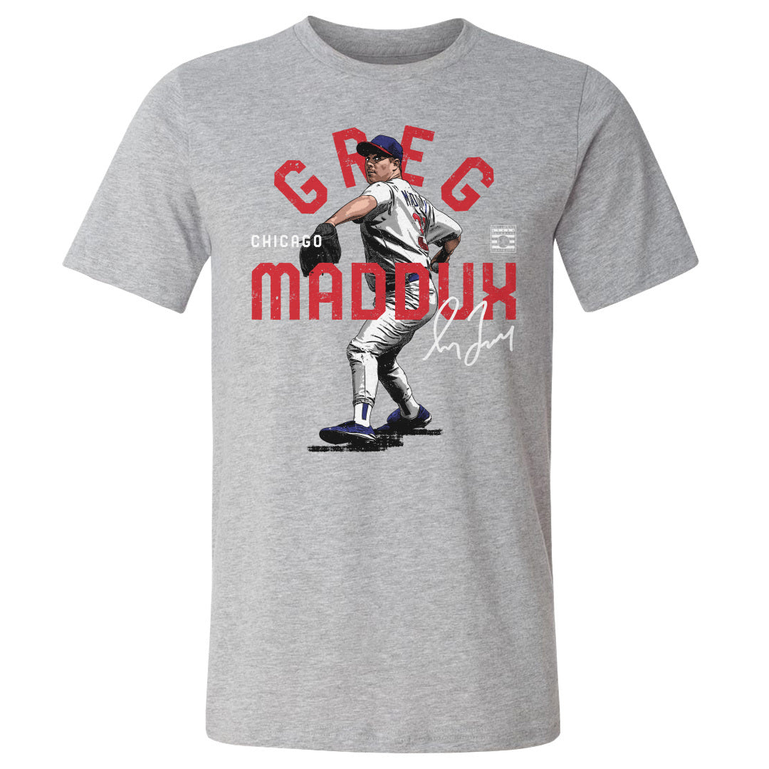MLB グレッグ・マダックス カブス Tシャツ Chicago Arc WHT 500LEVEL ヘザーグレー