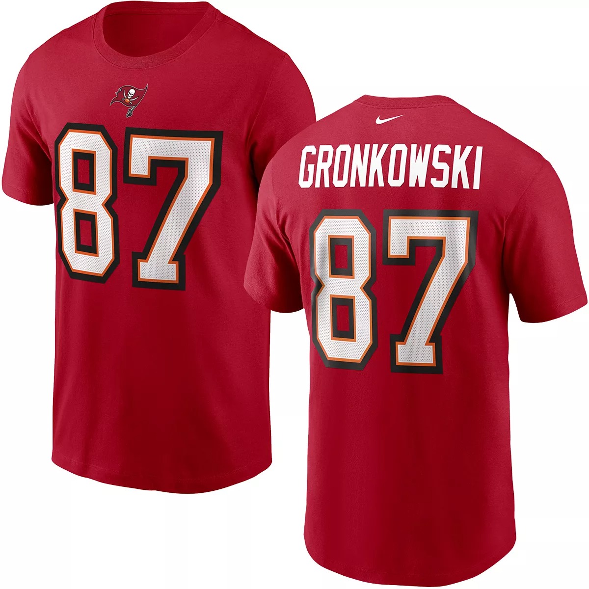 NFL ロブ・グロンコウスキー バッカニアーズ Tシャツ プレイヤー ネーム&ナンバー ナイキ/Nike レッド 23nplf|映画エンタメショップ SELECTION