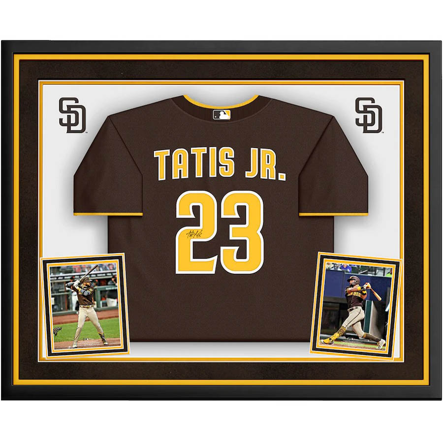 再出品【完売品】タティスJR選手　直筆サイン入りユニフォーム　特装額縁付き 完売品】タティスJR選手 直筆サイン入りユニフォーム 特装額縁