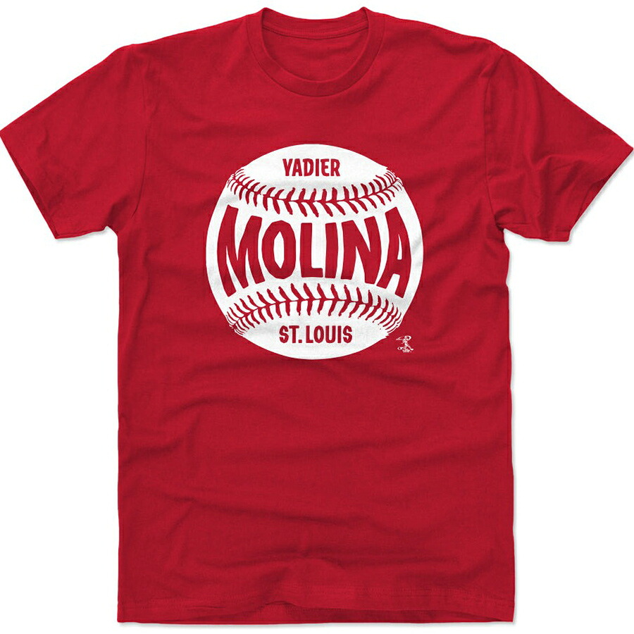 MLB ヤディエル・モリーナ カージナルス Tシャツ St. Louis Baseball T-shirts 500Level ホワイト