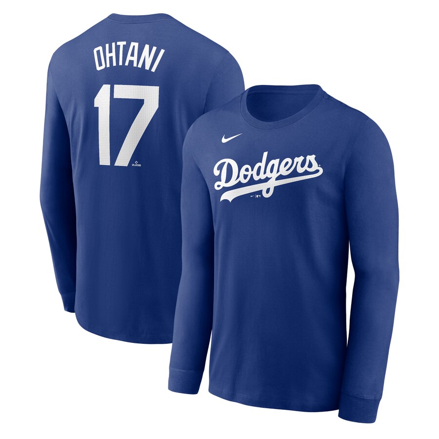 MLB 大谷翔平 ドジャース Tシャツ ネーム\u0026ナンバー Long Sleeve T-Shirt ナイキ/Nike ロイヤル