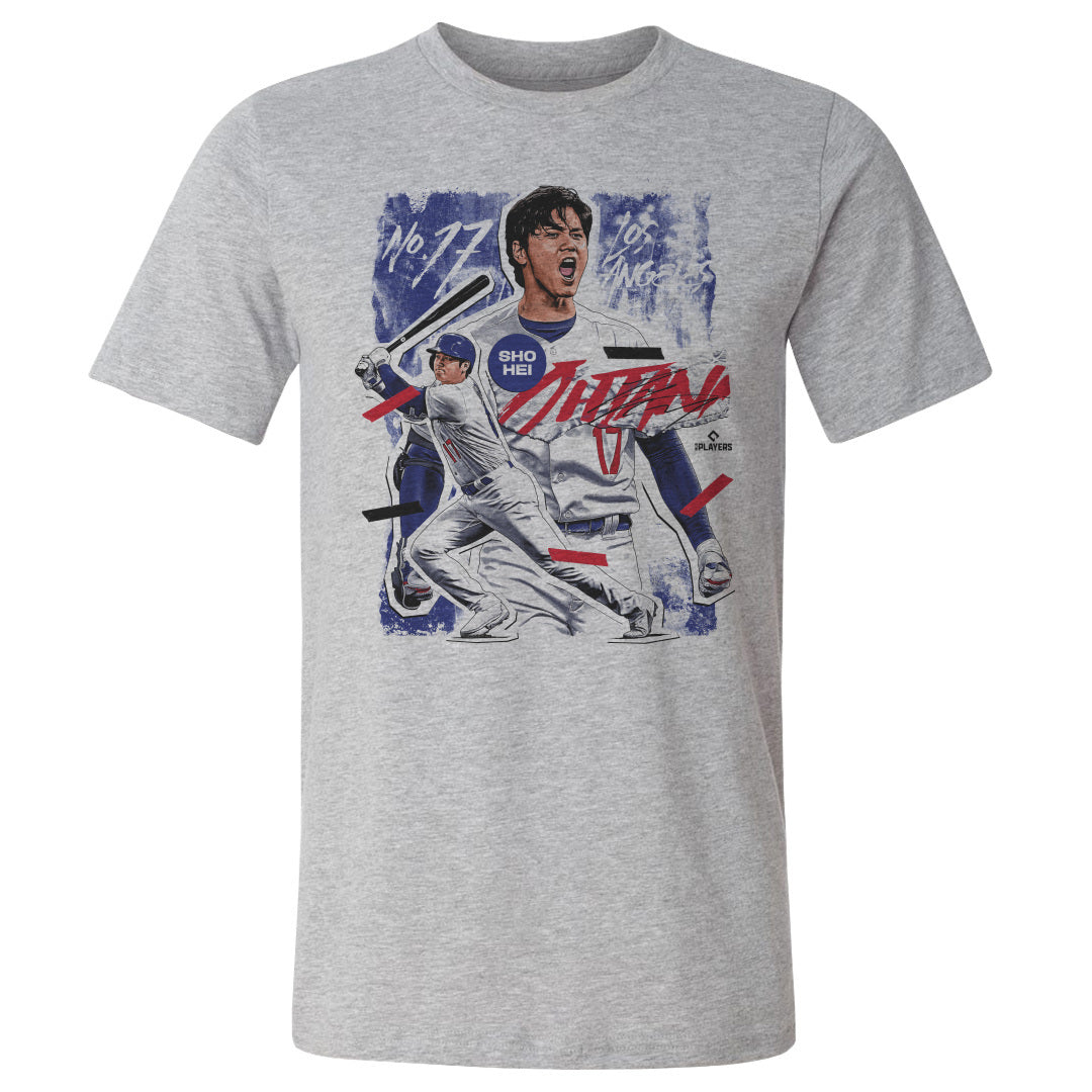 MLB 大谷翔平 ドジャース Tシャツ Los Angeles D Collage T-Shirt 500Level ヘザーグレー