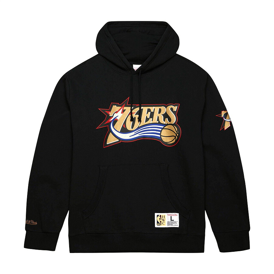 NBA 76ers パーカー Game Time Fleece Hoodie ミッチェル＆ネス/Mitchell & Ness ブラック