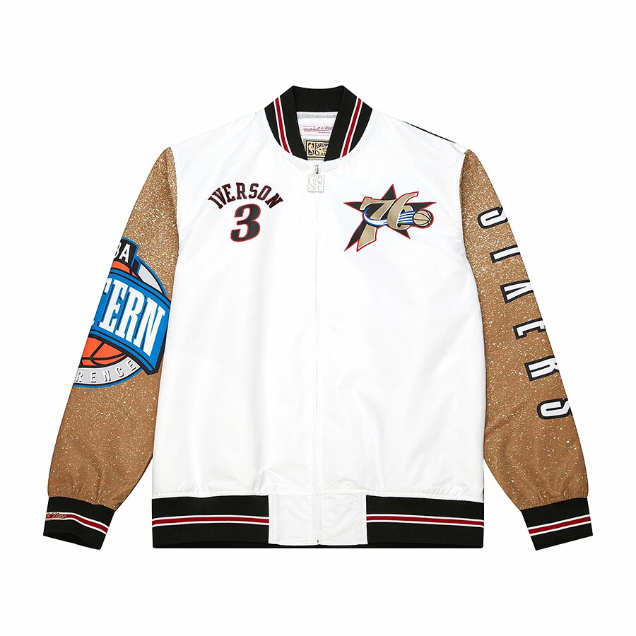 NBA アレン・アイバーソン 76ers ジャケット Player Burst Warm-Up Jacket ミッチェル＆ネス/Mitchell \u0026 Ness ホワイト