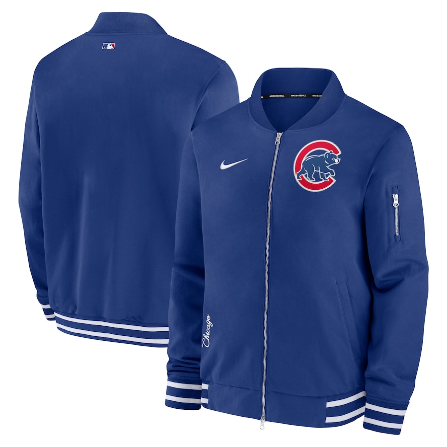 MLB カブス ジャケット 2024 選手着用モデル オーセンティック Full-Zip Bomber Jacket ナイキ/Nike ロイヤル