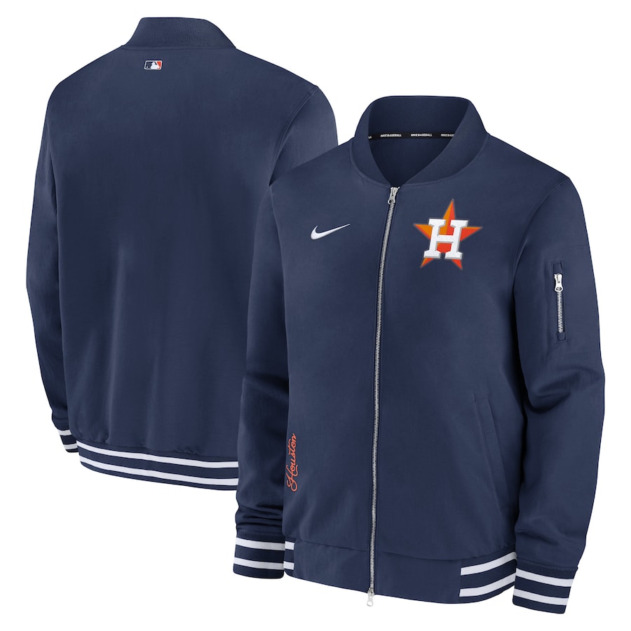 MLB アストロズ ジャケット 2024 選手着用モデル オーセンティック Full-Zip Bomber Jacket ナイキ/Nike ネイビー｜映画エンタメショップ SELECTION