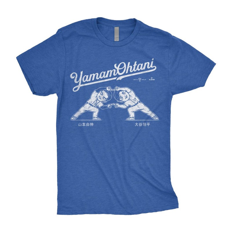 MLB 大谷翔平 山本由伸 ドジャース Tシャツ 【海外限定版】 YamamOhtani T-Shirt ヤマモータニ RotoWear ロイヤル
