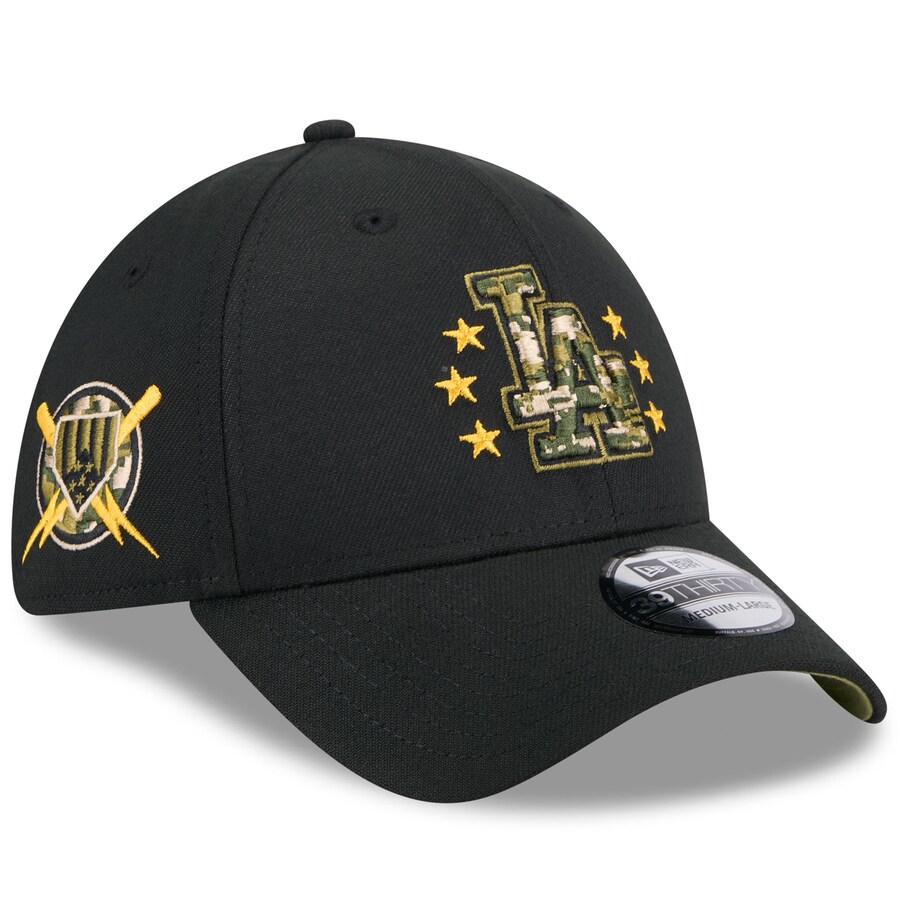 MLB ドジャース キャップ 【海外版】 2024 アームドフォースデー 39THIRTY Flex Hat ニューエラ/New Era ブラック|映画エンタメショップ SELECTION