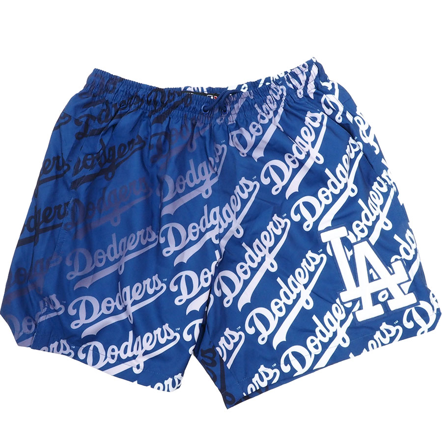 MLB ドジャース パンツ/ショーツ OMBRE WORDMARK REPEAT WOVEN SHORT Pro Standard ブルー