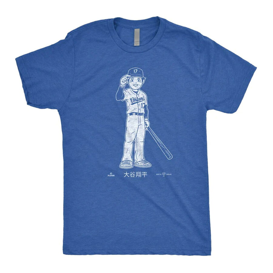MLB 大谷翔平 ドジャース Tシャツ 【海外限定版】 Anime Shohei T-Shirt RotoWear ロイヤル