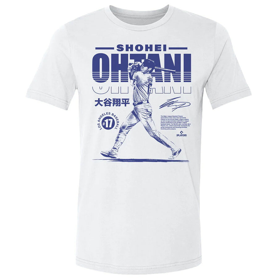 MLB 大谷翔平 ドジャース Tシャツ Los Angeles D Poster 500Level ホワイト