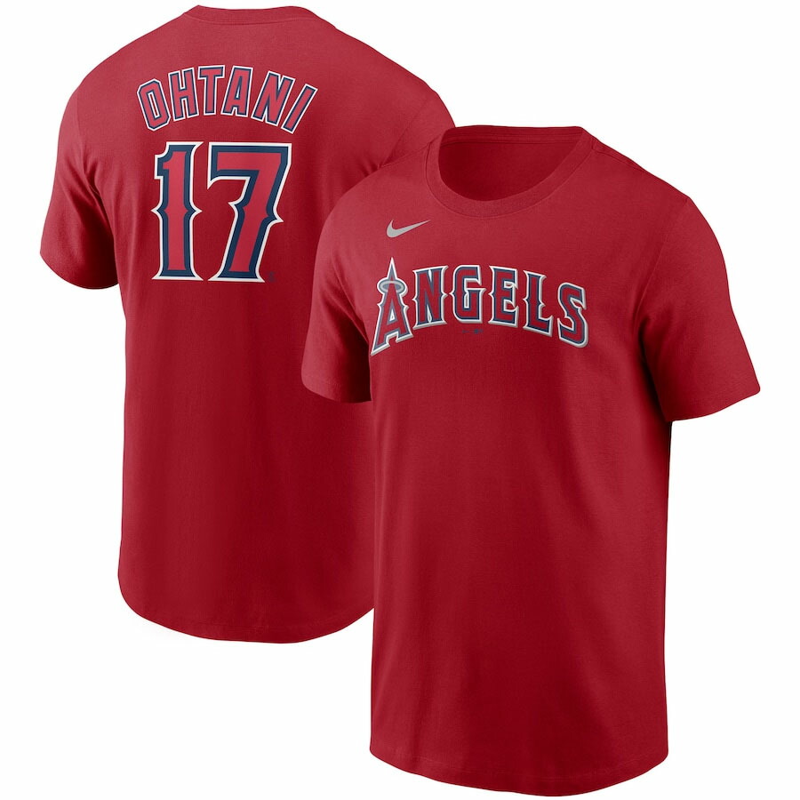 MLB 大谷翔平 エンゼルス Tシャツ 2024 Fuse ネーム＆ナンバー T-Shirt ナイキ/Nike レッド