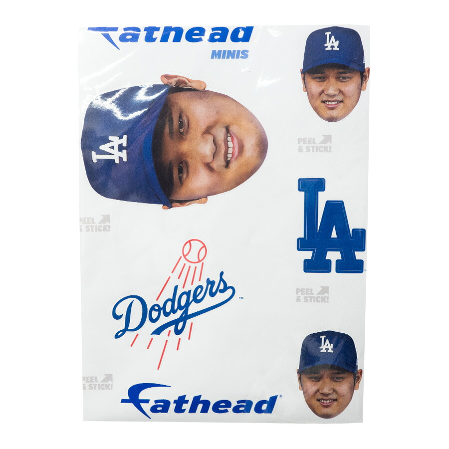 MLB 大谷翔平 ドジャース ステッカー デカールセット Face Removable Adhesive Decal Fathead oh24gd｜映画エンタメショップ SELECTION