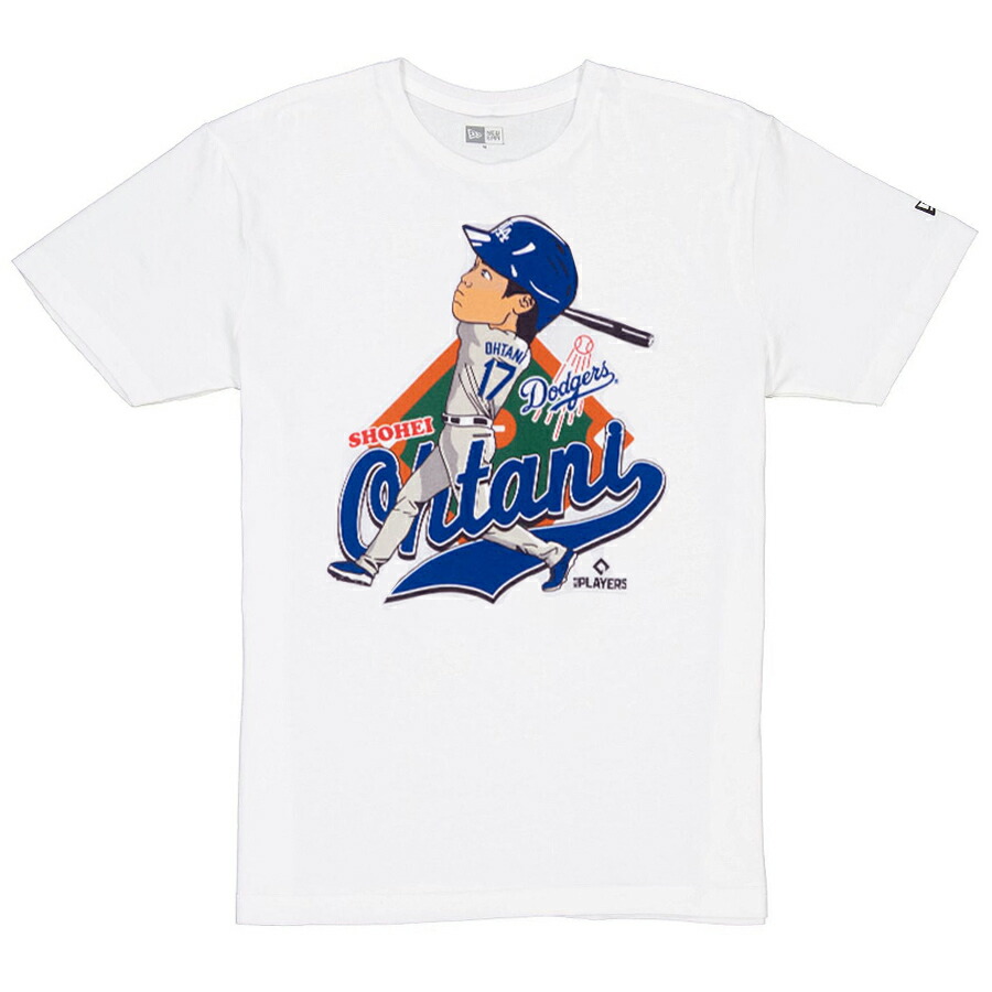 MLB 大谷翔平 ドジャース Tシャツ 【海外版】バッティング デザイン T-Shirt ニューエラ/New Era ホワイト