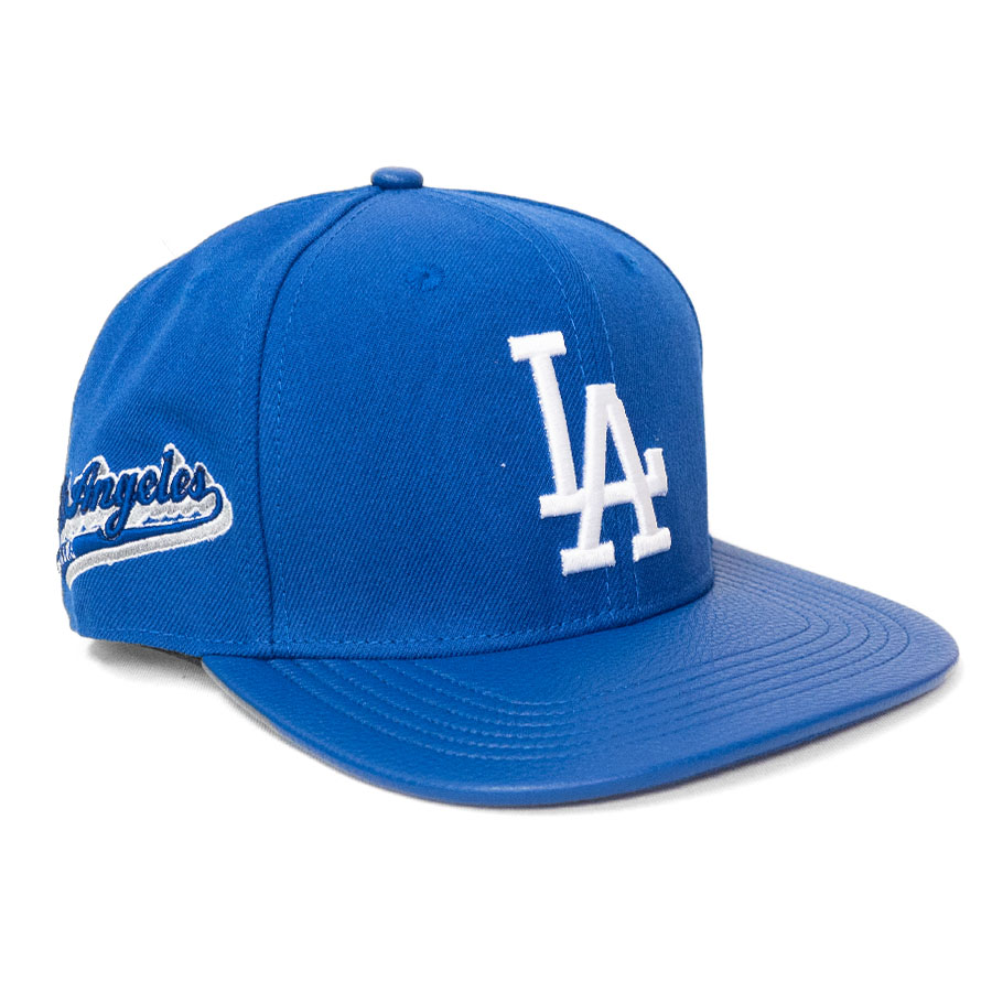 MLB ドジャース キャップ コットン レザー Cap Pro Standard ロイヤルブルー|映画エンタメショップ SELECTION