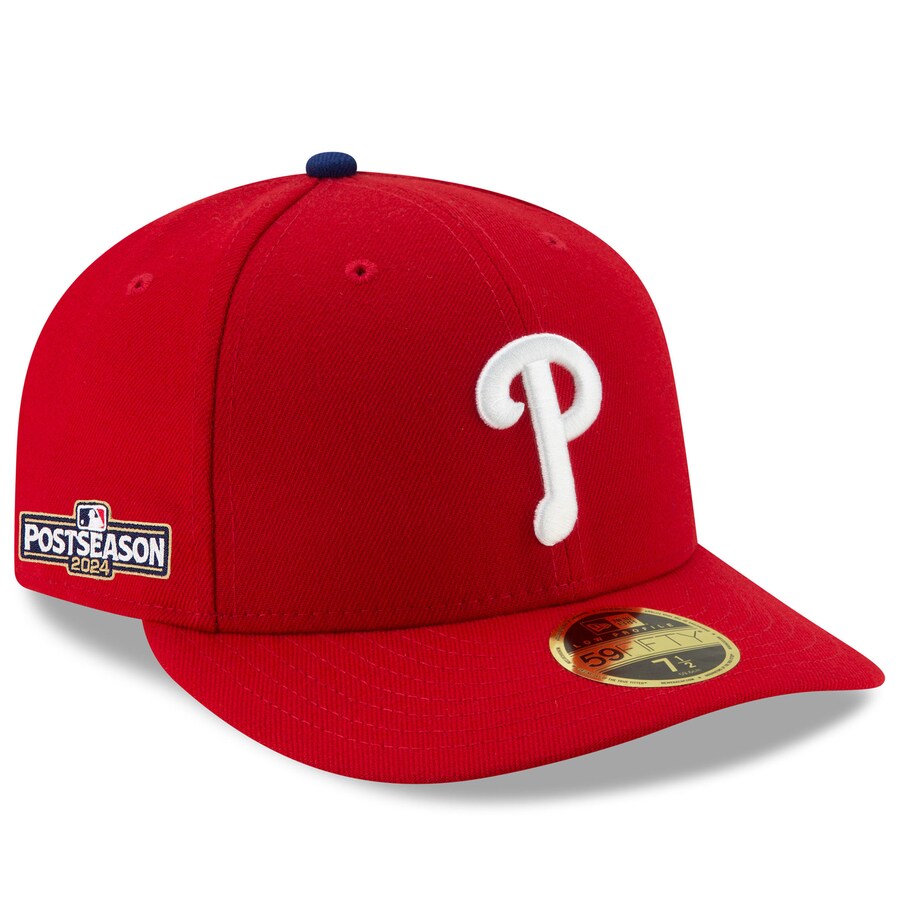 MLB フィリーズ キャップ 2024 MLB ポストシーズン進出記念 Side Patch Low Profile 59FIFTY Fitted Hat ニューエラ/New Era レッド｜映画エンタメショップ SELECTION
