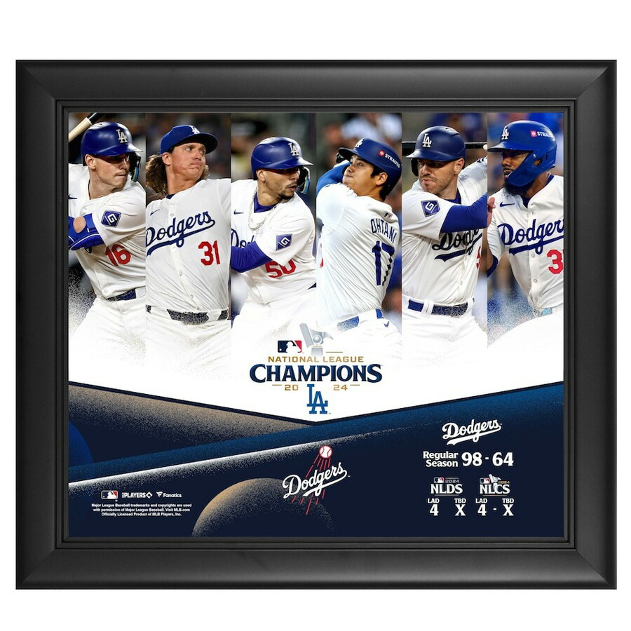 MLB ドジャース フォトフレーム 2024 ナショナルリーグ優勝記念 Framed 15 x 17 Collage Fanatics Authentic 14,214円