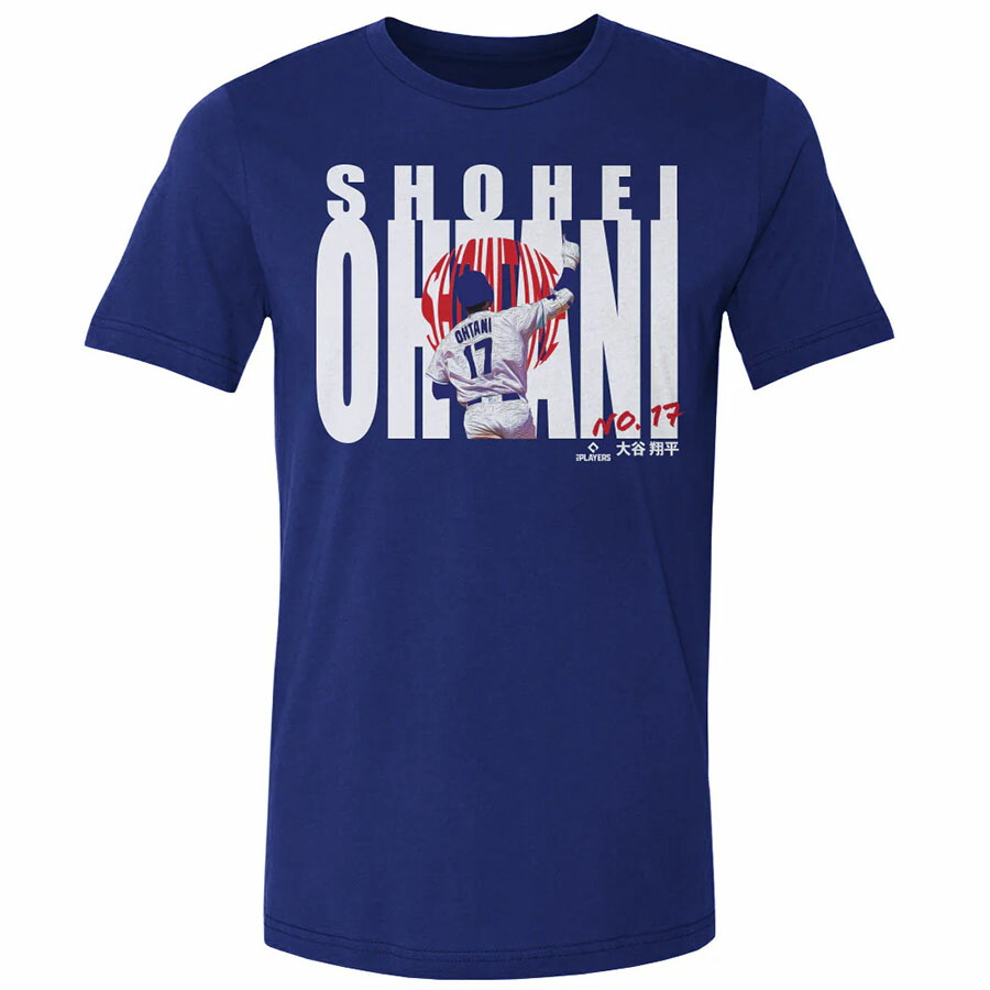 MLB 大谷翔平 ドジャース Tシャツ Los Angeles D Bold Name WHT 500Level ロイヤルブルー