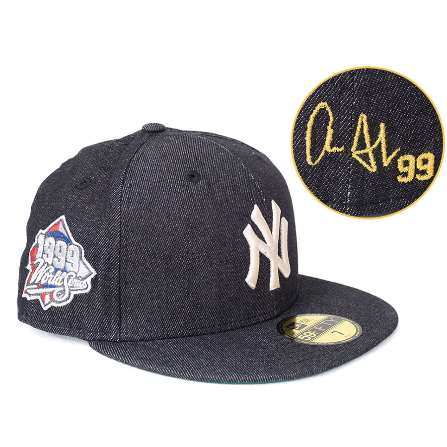 MLB アーロン・ジャッジ ヤンキース キャップ 【海外カスタム】ワールドシリーズ1999 サイン刺繍 59FIFTY ニューエラ/New Era デニム｜映画エンタメショップ SELECTION