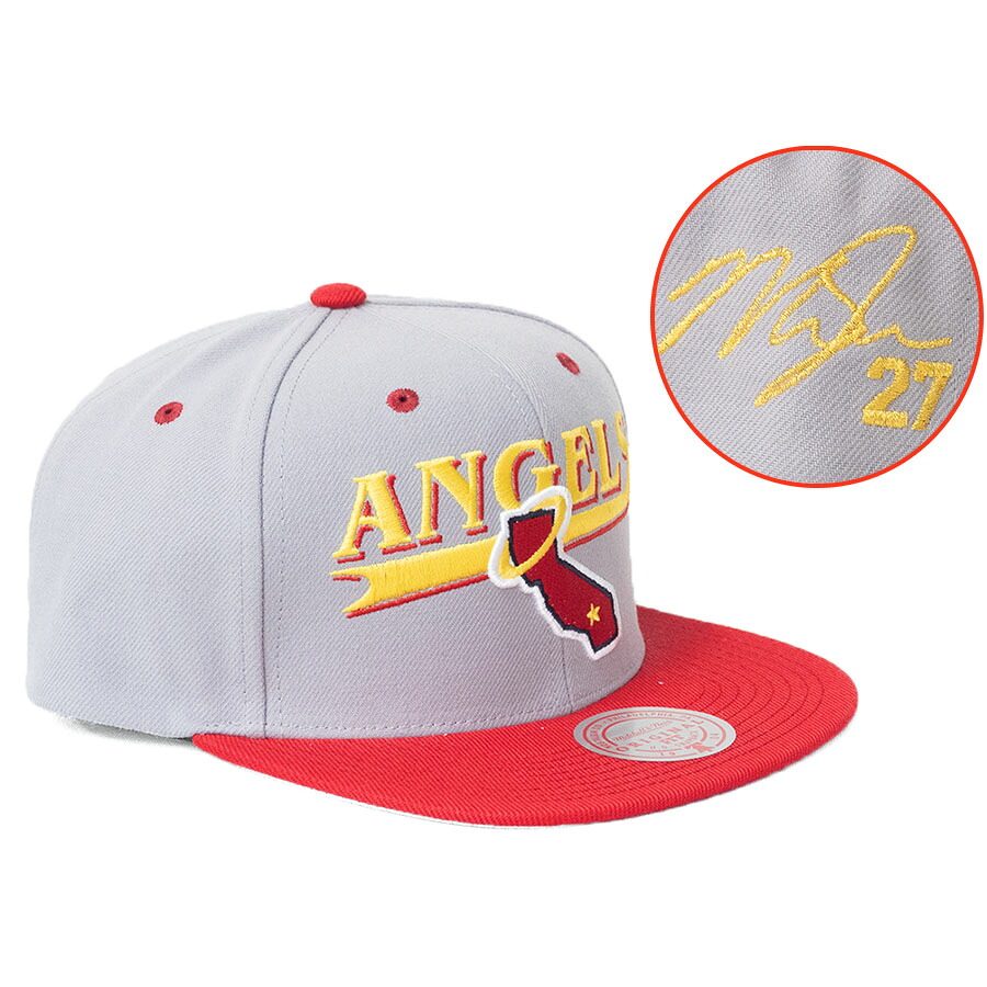 MLB マイク・トラウト カリフォルニア・エンゼルス キャップ 【海外カスタム】サイン刺繍 ミッチェル＆ネス/Mitchell & Ness｜映画エンタメショップ SELECTION