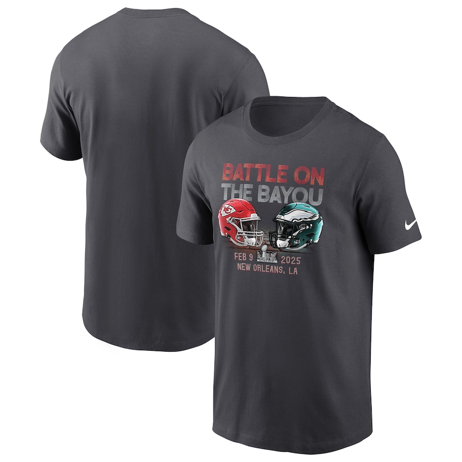 NFL チーフス vs イーグルス プルオーバー 第59回スーパーボウル 押しひろげる Matchup T-Shirt ナイキ/Nike アンスラサイト