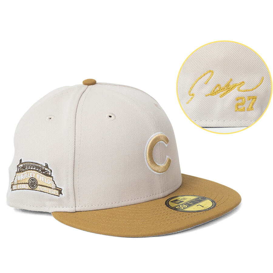 MLB 鈴木誠也 カブス キャップ 【海外買付】リグレーフィールド 100周年 59FIFTY サイン刺繍 ニューエラ/New Era アイボリー｜映画エンタメショップ SELECTION