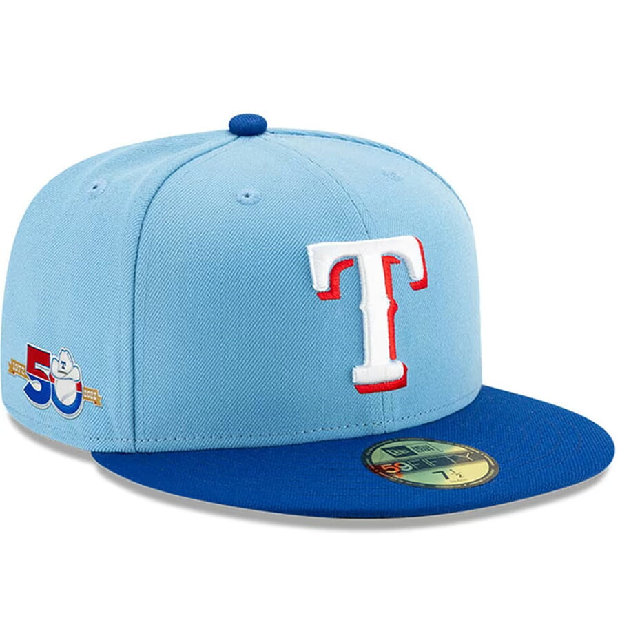 MLB レンジャーズ キャップ 【海外買付】50周年パッチ オーセンティックコレクション 59FIFTY 廃版 ニューエラ/New Era カロライナ|映画エンタメショップ SELECTION